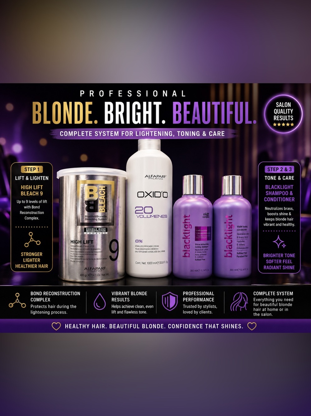 Luxury Alfaparf Milano BB Hair Color Lightening Kit